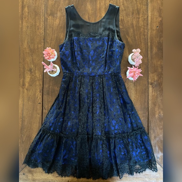 Moulinette Soeurs Blue Lace Dress - Picture 1 of 1